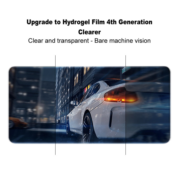 Clear hydrogel screen protector film applied over a smartphone screen