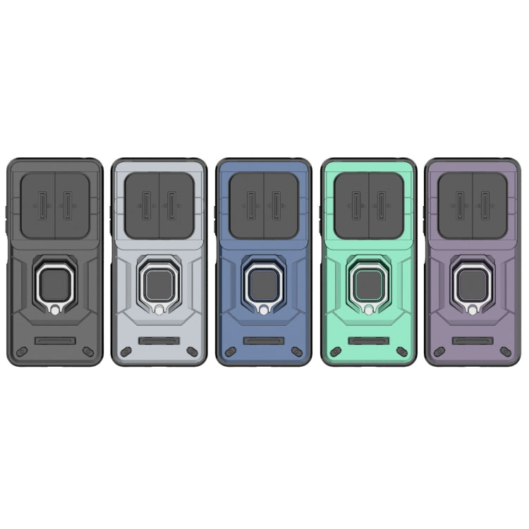 Multi-color shockproof phone case set with camera cover and kickstand
