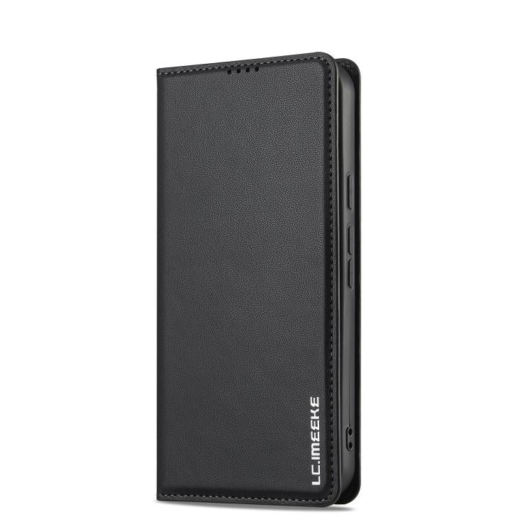 Black folio phone case with textured finish, front cover, and side buttons cutouts