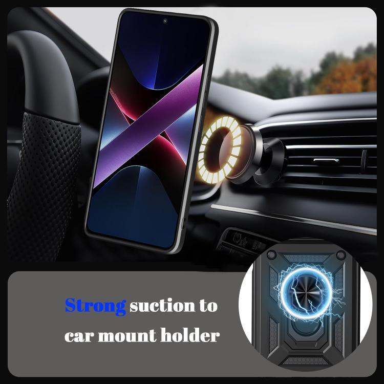 Rugged phone case with sliding lens cover, textured grip, and camera cutout