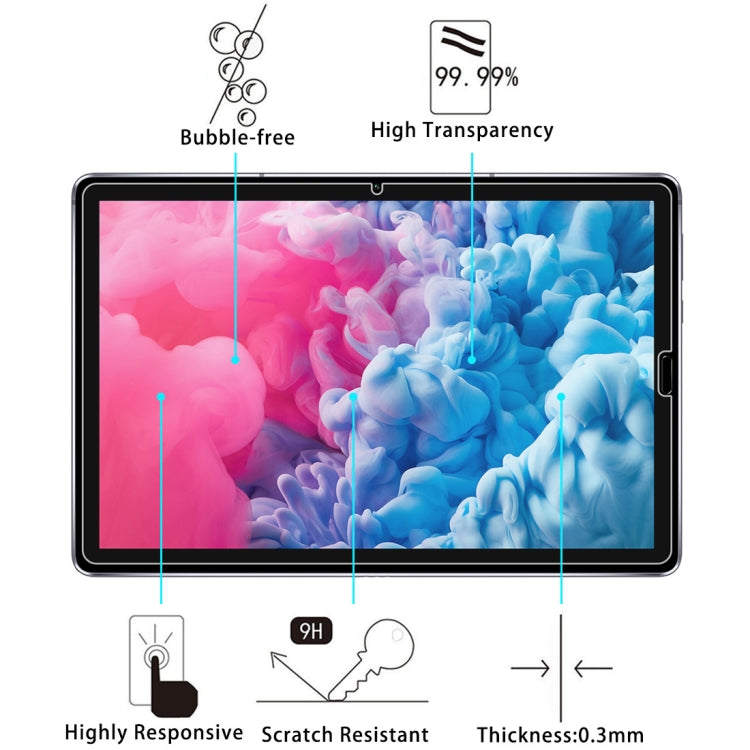 Tablet tempered glass screen protector set, 9H, bubble-free, scratch resistant, 0.3mm