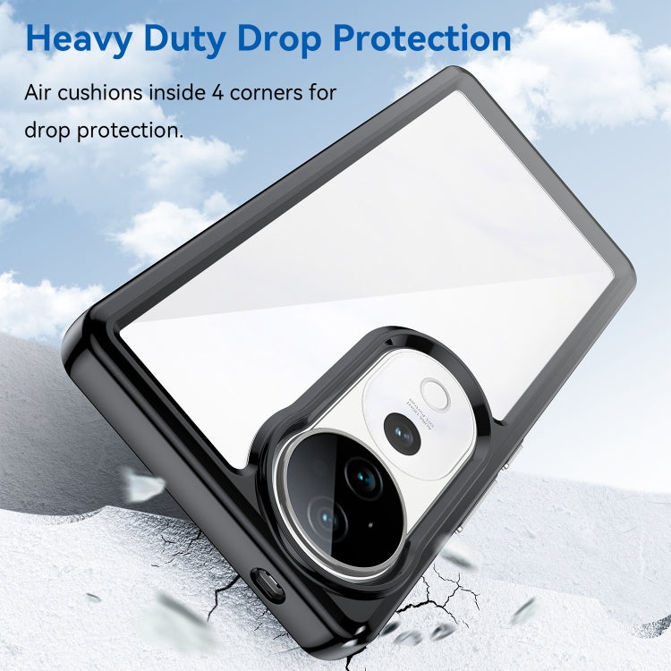 Black heavy-duty TPU phone case with corner air-cushion style protection and camera cutout