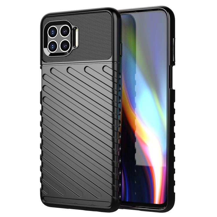 Shockproof TPU phone case for Moto G 5G Plus, black with ribbed grip texture