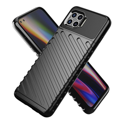 Black shockproof TPU phone case with textured grip and raised camera bezel