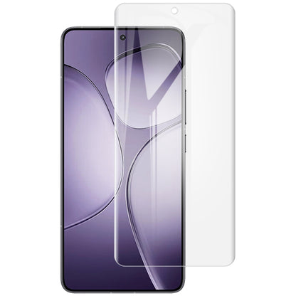 Full-coverage hydrogel screen protector film for a smartphone, clear transparent overlay