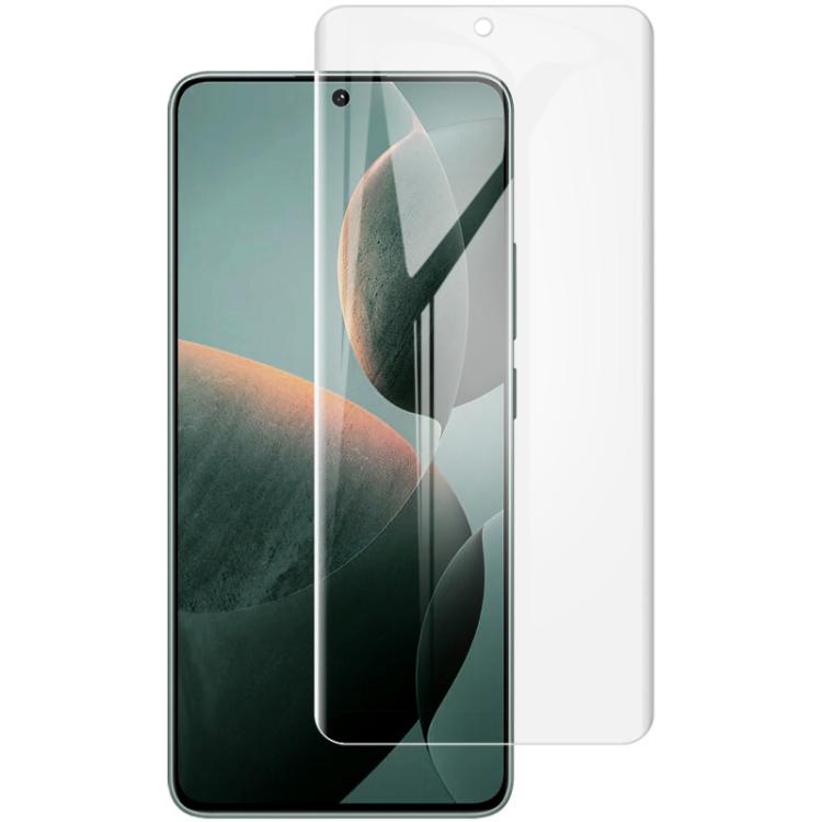 Clear full-coverage hydrogel screen protector film for smartphone display, precise cutout lines