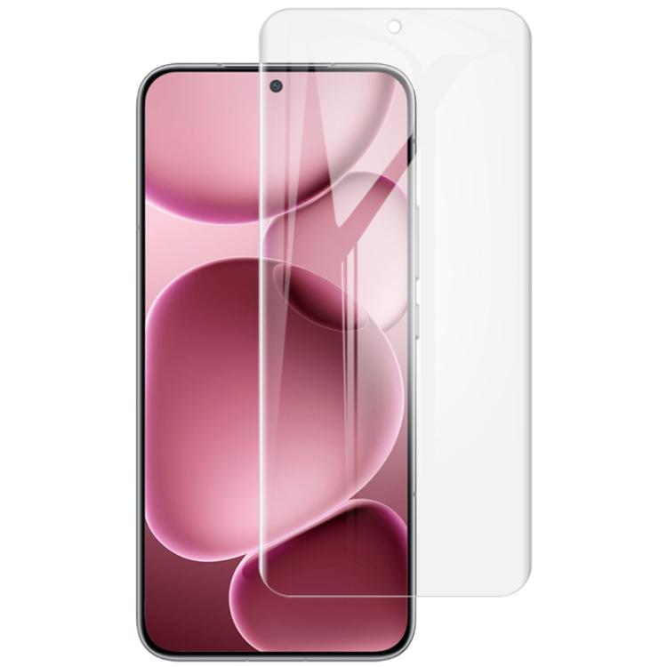 Full-coverage hydrogel screen protector film, clear and contoured for smartphone front glass
