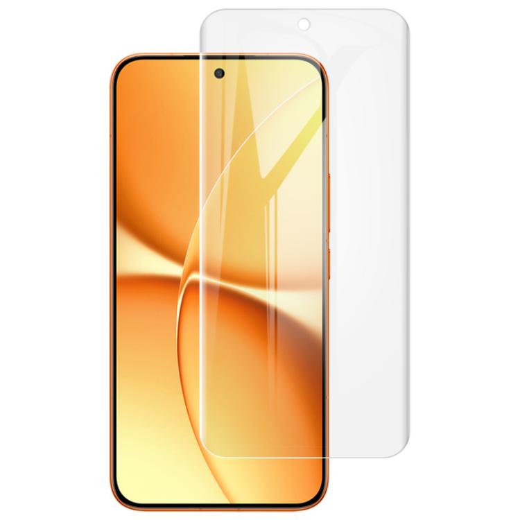 Clear full-coverage hydrogel screen protector film with cutout for front camera