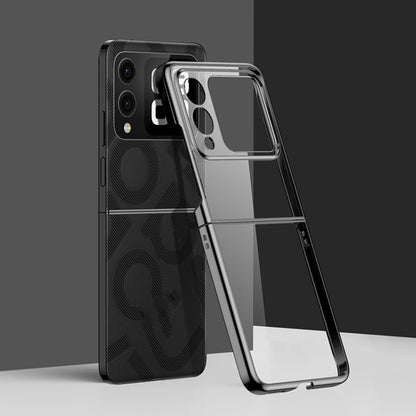 Silver shockproof phone case with clear back, camera cutout, and bumper frame