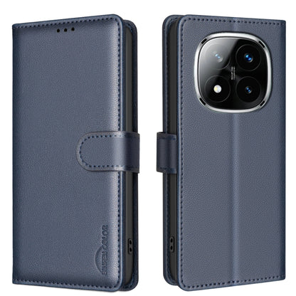 Blue textured leather-style phone wallet case with front flap and side magnetic strap