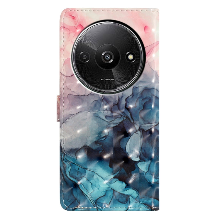 Marble leather phone case, pink and blue abstract pattern, round camera cutout on back