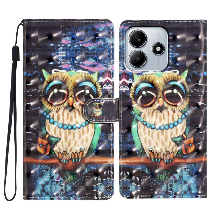Phone case with 3D owl print, wrist strap, magnetic clasp, for dual-camera phones