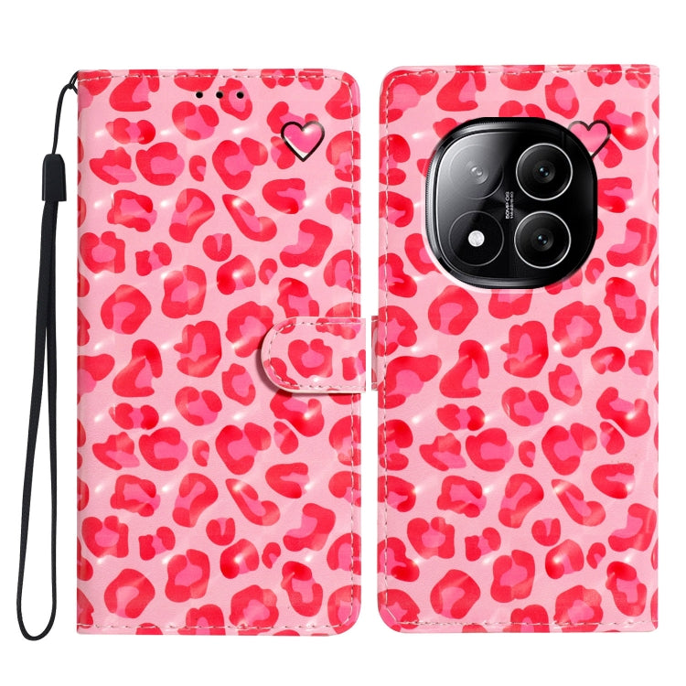 Phone case with 3D red heart pattern, wrist strap, magnetic clasp, for quad-camera phones