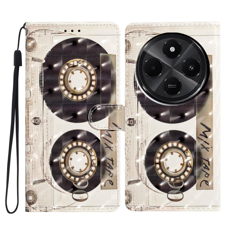 Leather phone case with 3D clock print, wrist strap, magnetic clasp