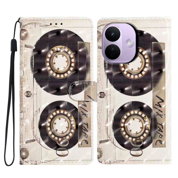 Wallet phone case with gold dial 3D print, clear window, and wrist strap