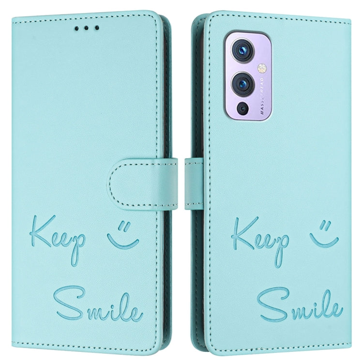 Mint blue two-piece folio phone case showing front flip and back camera cutout