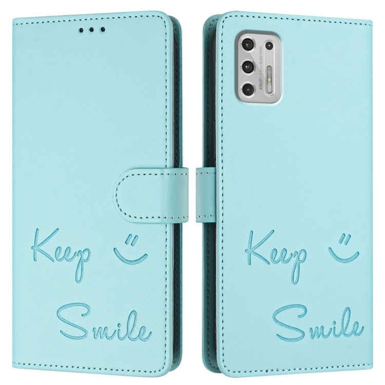 Smile Embossing RFID Leather Phone Case, For Motorola Moto G Stylus 2021 4G, For Motorola Edge+ 2022