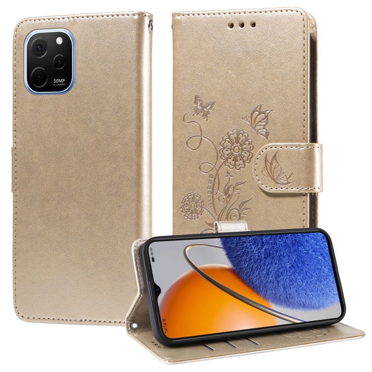 Embossed Butterfly Flowers Leather Phone Case, For Huawei nova Y61 / Enjoy 50Z, For Huawei nova 10 SE, For Huawei nova 10 Pro, For Huawei nova 10, For Huawei nova Y90, For Huawei nova Y70 Plus