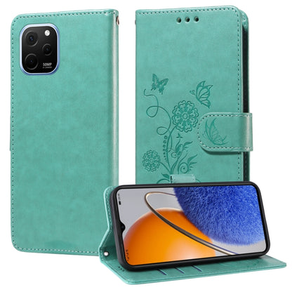 Embossed Butterfly Flowers Leather Phone Case, For Huawei nova Y61 / Enjoy 50Z, For Huawei nova 10 SE, For Huawei nova 10 Pro, For Huawei nova 10, For Huawei nova Y90, For Huawei nova Y70 Plus