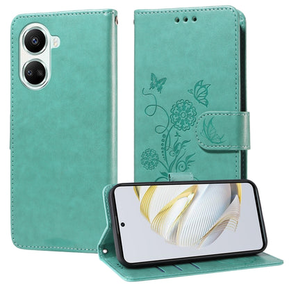 Embossed Butterfly Flowers Leather Phone Case, For Huawei nova Y61 / Enjoy 50Z, For Huawei nova 10 SE, For Huawei nova 10 Pro, For Huawei nova 10, For Huawei nova Y90, For Huawei nova Y70 Plus