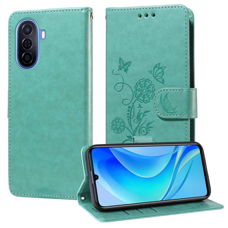 Embossed Butterfly Flowers Leather Phone Case, For Huawei nova Y61 / Enjoy 50Z, For Huawei nova 10 SE, For Huawei nova 10 Pro, For Huawei nova 10, For Huawei nova Y90, For Huawei nova Y70 Plus