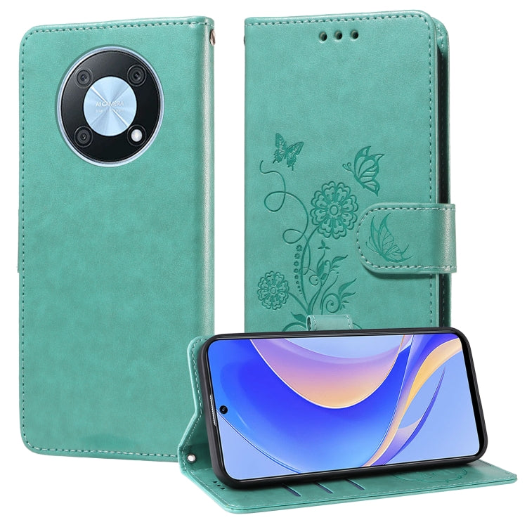 Embossed Butterfly Flowers Leather Phone Case, For Huawei nova Y61 / Enjoy 50Z, For Huawei nova 10 SE, For Huawei nova 10 Pro, For Huawei nova 10, For Huawei nova Y90, For Huawei nova Y70 Plus
