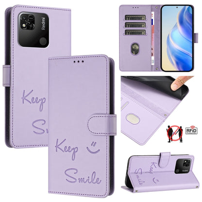 Smile Embossing RFID Leather Phone Case, For Redmi Note 11R / Note 11E, For Redmi K50 Ultra, For Redmi Note 11 SE India, For Redmi Note 10 4G / Note 10S, For Redmi Note 11 Pro 5G / 4G Global, For Redmi Note 11 Pro+ 5G EU                                ...
