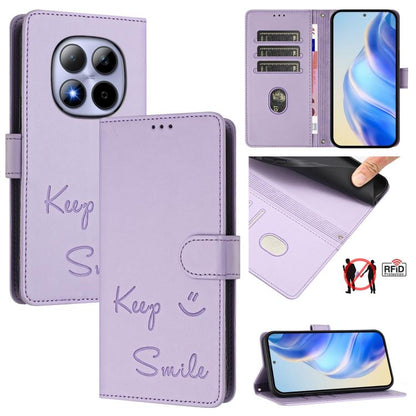 Smile Embossing RFID Leather Phone Case, For Redmi A7 / A5 4G 171mm / Poco C71, For Redmi K90 Max 5G, For Redmi A7 Pro 171mm / Poco C85x 5G / C81, For Redmi 15a 5G, For Redmi Turbo 5 Max / Poco X8 Pro Max, For Redmi Turbo 5 5G Global / Poco X8 Pro 5G  ...