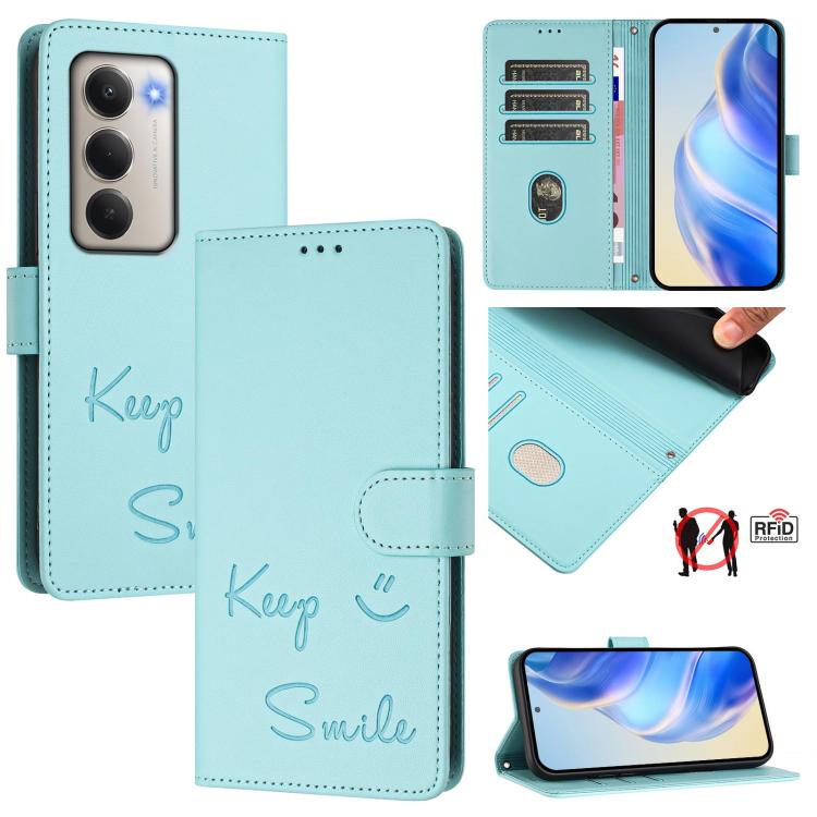 Smile Embossing RFID Leather Phone Case, For Redmi A7 / A5 4G 171mm / Poco C71, For Redmi K90 Max 5G, For Redmi A7 Pro 171mm / Poco C85x 5G / C81, For Redmi 15a 5G, For Redmi Turbo 5 Max / Poco X8 Pro Max, For Redmi Turbo 5 5G Global / Poco X8 Pro 5G  ...