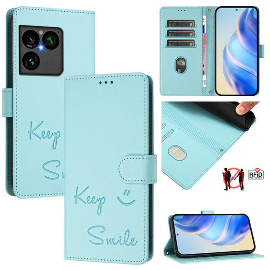 Smile Embossing RFID Leather Phone Case, For Sony Xperia 1 VIII, For Sony Xperia 10 VI, For Sony Xperia 1 VI, For Sony Xperia 5 VI, For Sony Xperia 5 V, For Sony Xperia 1 V 5G, For Sony Xperia 10 V 4G, For Sony Xperia 5 IV, For Sony Xperia 10 IV       ...