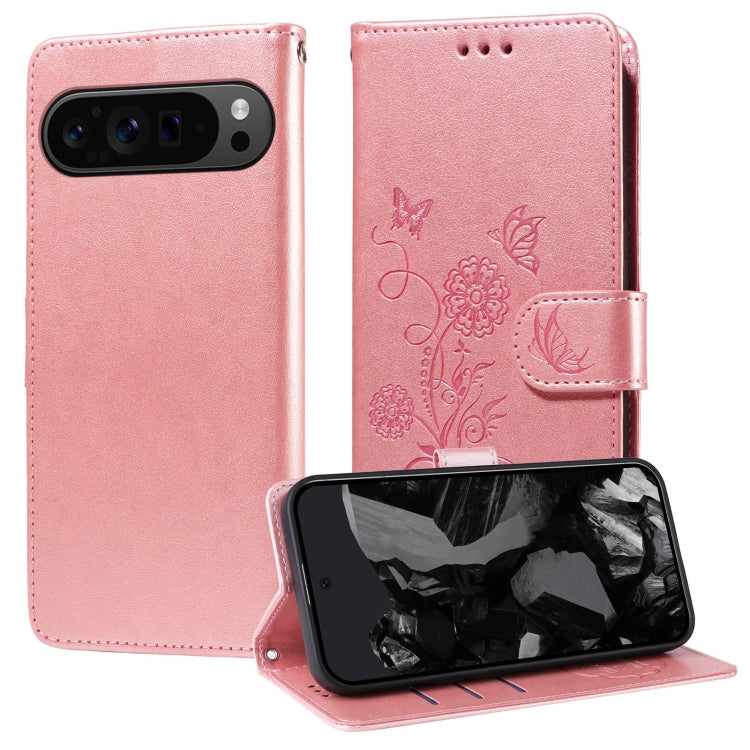 Embossed Butterfly Flowers Leather Phone Case, For Google Pixel 11a, For Google Pixel 11 Pro XL, For Google Pixel 11 / Pixel 11 Pro, For Google Pixel 10a, For Google Pixel 9a, For Google Pixel 9 Pro XL, For Google Pixel 9 / 9 Pro, For Google Pixel 8a  ...