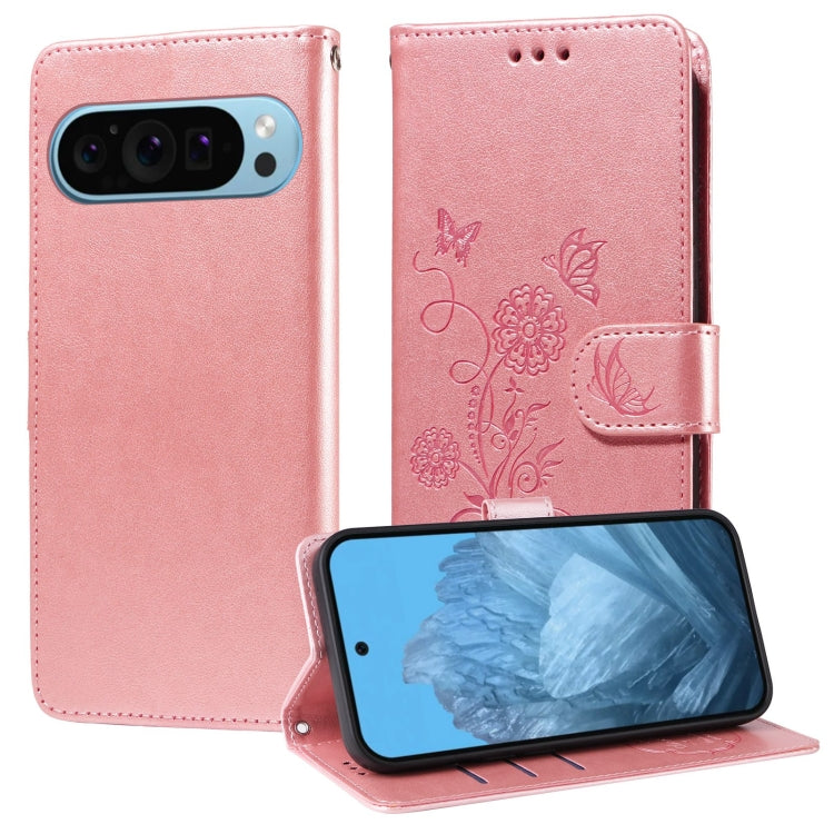 Embossed Butterfly Flowers Leather Phone Case, For Google Pixel 11a, For Google Pixel 11 Pro XL, For Google Pixel 11 / Pixel 11 Pro, For Google Pixel 10a, For Google Pixel 9a, For Google Pixel 9 Pro XL, For Google Pixel 9 / 9 Pro, For Google Pixel 8a  ...