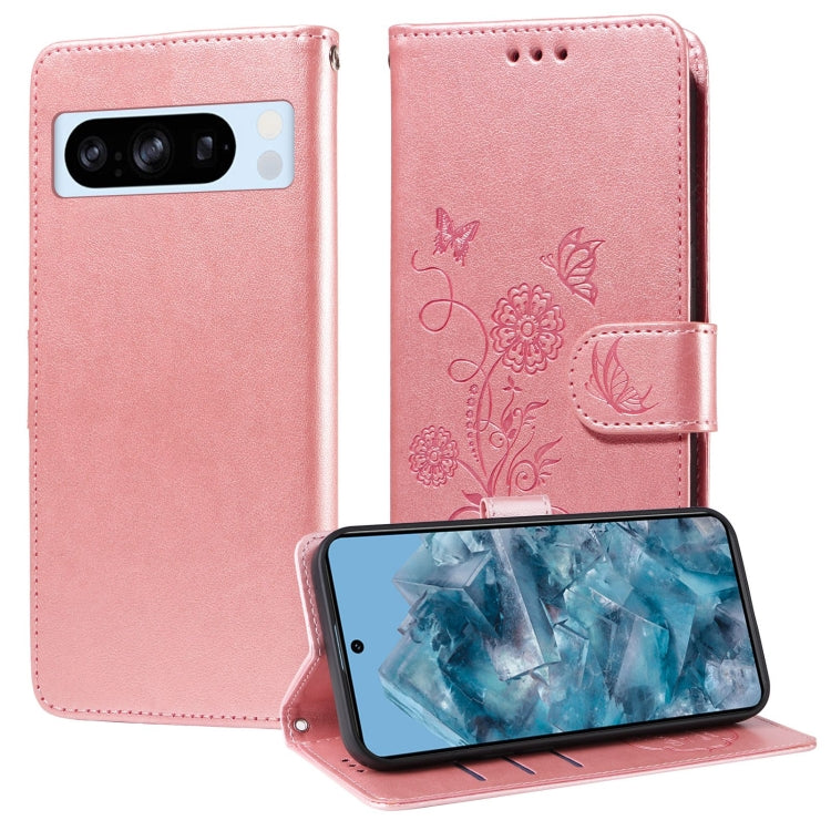 Embossed Butterfly Flowers Leather Phone Case, For Google Pixel 11a, For Google Pixel 11 Pro XL, For Google Pixel 11 / Pixel 11 Pro, For Google Pixel 10a, For Google Pixel 9a, For Google Pixel 9 Pro XL, For Google Pixel 9 / 9 Pro, For Google Pixel 8a  ...