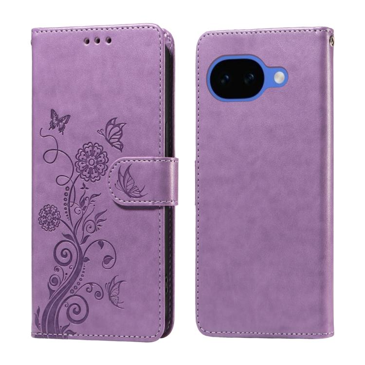 Embossed Butterfly Flowers Leather Phone Case, For Google Pixel 11a, For Google Pixel 11 Pro XL, For Google Pixel 11 / Pixel 11 Pro, For Google Pixel 10a, For Google Pixel 9a, For Google Pixel 9 Pro XL, For Google Pixel 9 / 9 Pro, For Google Pixel 8a  ...