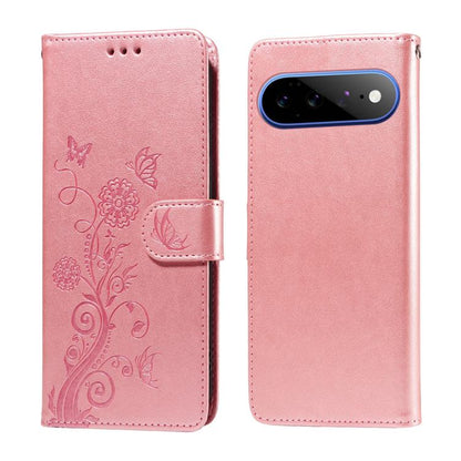 Embossed Butterfly Flowers Leather Phone Case, For Google Pixel 11a, For Google Pixel 11 Pro XL, For Google Pixel 11 / Pixel 11 Pro, For Google Pixel 10a, For Google Pixel 9a, For Google Pixel 9 Pro XL, For Google Pixel 9 / 9 Pro, For Google Pixel 8a  ...