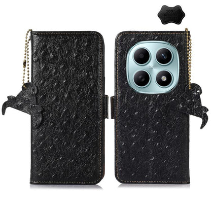 Ostrich Pattern Genuine Leather RFID Phone Case, For Redmi K100 Pro Max/Poco F9 Ultra 5G, For Redmi K100 Pro 5G/Poco F9 Pro 5G, For Redmi A7 Pro 171mm/Poco C85x 5G, For Redmi Turbo 5 Max / Poco X8 Pro Max, For Redmi Turbo 5 5G / Poco X8 Pro 5G         ...