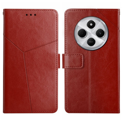 Y-shaped Pattern Flip Leather Phone Case, For Redmi Note 14 5G, For Redmi Note 14 Pro+ 5G, For Redmi 14C 4G