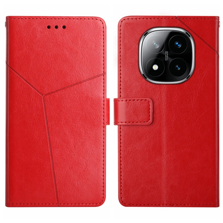 Y-shaped Pattern Flip Leather Phone Case, For Redmi Note 14 5G, For Redmi Note 14 Pro+ 5G, For Redmi 14C 4G