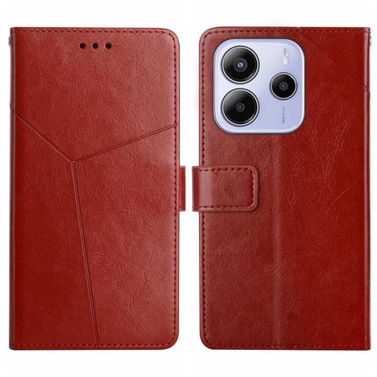 Y-shaped Pattern Flip Leather Phone Case, For Redmi Note 17 4G Global 169.7mm, For Redmi Note 17 Pro+ 5G Global 163.4mm, For Redmi Note 17 Pro 5G Global 163.5mm, For Redmi 17 5G / 4G Global 170mm, For Redmi A7 Pro 171mm / Poco C85x 5G                  ...