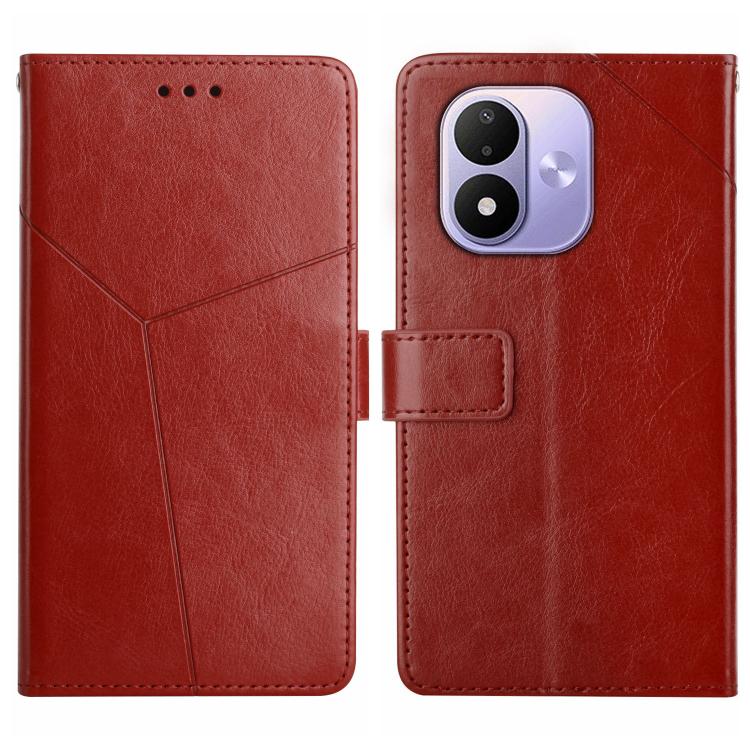 Y-shaped Pattern Flip Leather Phone Case, For Redmi Note 17 4G Global 169.7mm, For Redmi Note 17 Pro+ 5G Global 163.4mm, For Redmi Note 17 Pro 5G Global 163.5mm, For Redmi 17 5G / 4G Global 170mm, For Redmi A7 Pro 171mm / Poco C85x 5G                  ...