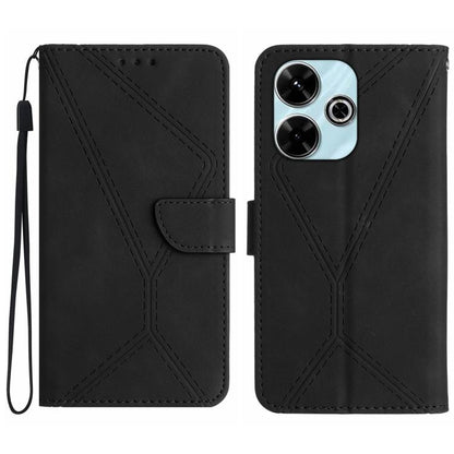 Stitching Embossed Leather Phone Case, For Redmi Note 17 4G Global 169.7mm, For Redmi Note 17 Pro+ 5G Global 163.4mm, For Redmi Note 17 Pro 5G Global 163.5mm, For Redmi 17 5G / 4G Global 170mm, For Redmi A7 Pro 171mm / Poco C85x 5G                     ...
