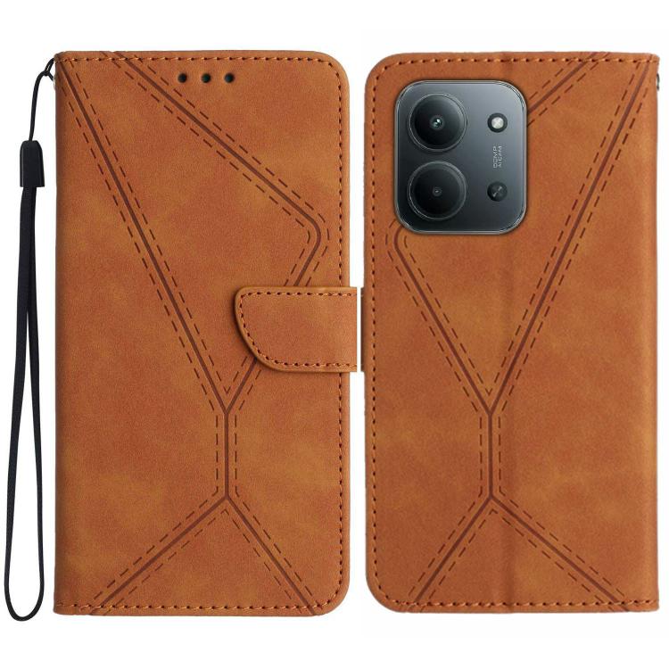 Stitching Embossed Leather Phone Case, For Redmi Note 17 4G Global 169.7mm, For Redmi Note 17 Pro+ 5G Global 163.4mm, For Redmi Note 17 Pro 5G Global 163.5mm, For Redmi 17 5G / 4G Global 170mm, For Redmi A7 Pro 171mm / Poco C85x 5G                     ...