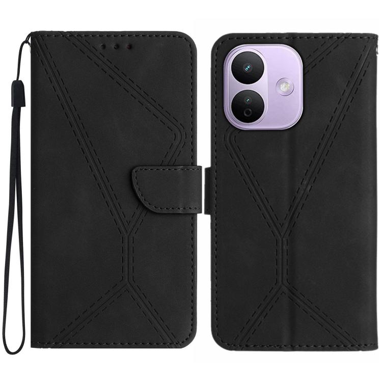 Stitching Embossed Leather Phone Case, For Redmi Note 17 4G Global 169.7mm, For Redmi Note 17 Pro+ 5G Global 163.4mm, For Redmi Note 17 Pro 5G Global 163.5mm, For Redmi 17 5G / 4G Global 170mm, For Redmi A7 Pro 171mm / Poco C85x 5G                     ...
