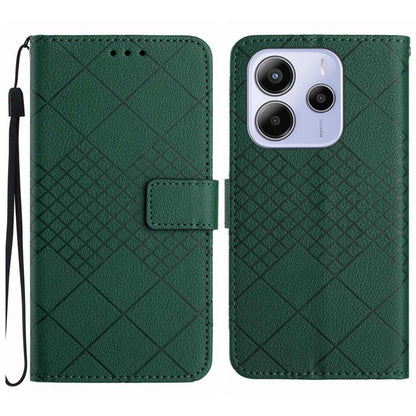 Rhombic Grid Texture Leather Phone Case, For Redmi A5 4G 171.7mm / Poco C71, For Redmi Note 14 4G 164.84mm EU Version, For Redmi Note 14 Pro 4G, For Redmi Note 14 4G 163.25mm, For Redmi Note 14 5G, For Redmi Note 14 Pro+ 5G, For Redmi 14C 4G
