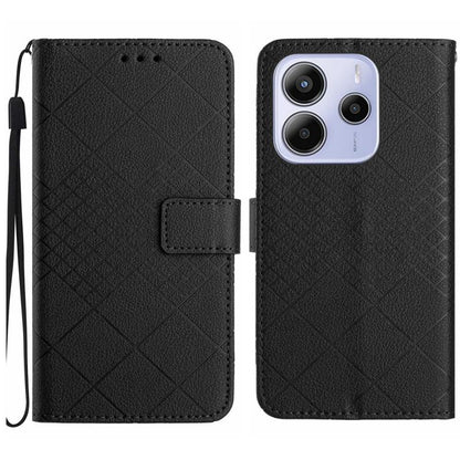 Rhombic Grid Texture Leather Phone Case, For Redmi A5 4G 171.7mm / Poco C71, For Redmi Note 14 4G 164.84mm EU Version, For Redmi Note 14 Pro 4G, For Redmi Note 14 4G 163.25mm, For Redmi Note 14 5G, For Redmi Note 14 Pro+ 5G, For Redmi 14C 4G