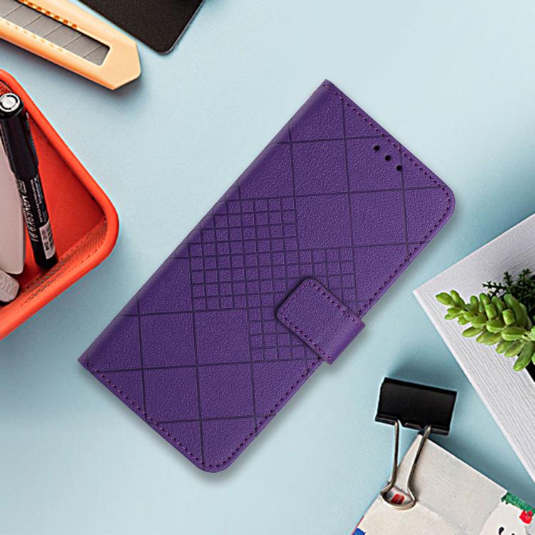 Rhombic Grid Texture Leather Phone Case, For Redmi A5 4G 171.7mm / Poco C71, For Redmi Note 14 4G 164.84mm EU Version, For Redmi Note 14 Pro 4G, For Redmi Note 14 4G 163.25mm, For Redmi Note 14 5G, For Redmi Note 14 Pro+ 5G, For Redmi 14C 4G