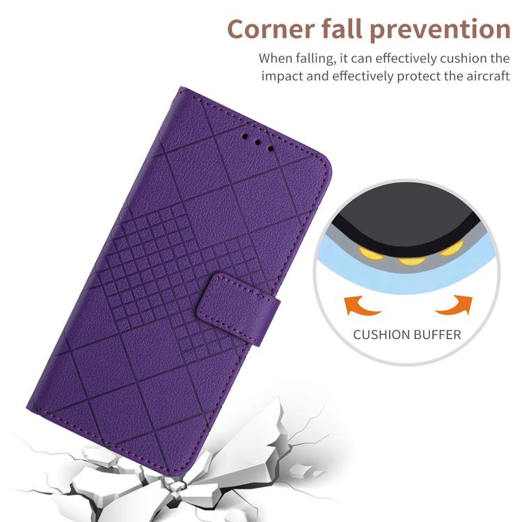 Rhombic Grid Texture Leather Phone Case, For Redmi A5 4G 171.7mm / Poco C71, For Redmi Note 14 4G 164.84mm EU Version, For Redmi Note 14 Pro 4G, For Redmi Note 14 4G 163.25mm, For Redmi Note 14 5G, For Redmi Note 14 Pro+ 5G, For Redmi 14C 4G
