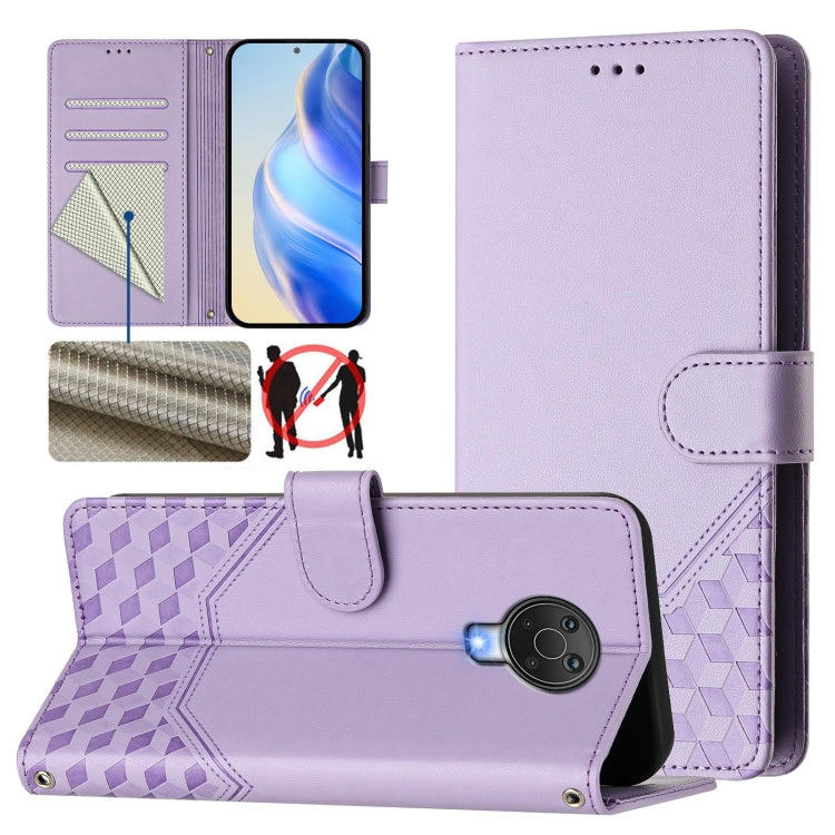 Honeycomb Embossing RFID Leather Phone Case, For Nokia G20 / G10