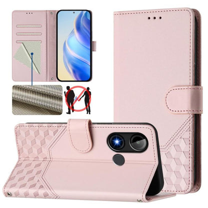 Honeycomb Embossing RFID Leather Phone Case, For BLU G95, For BLU Bold N4, For BLU Bold K50, For BLU C9, For BLU View 5 Pro, For BLU View 5, For BLU View Speed