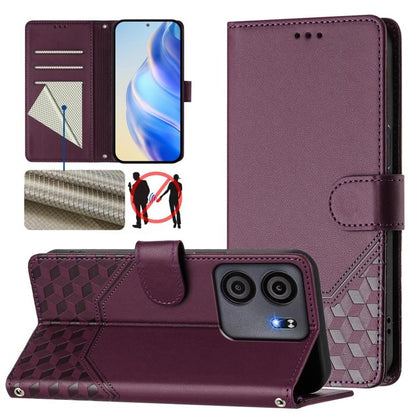 Honeycomb Embossing RFID Leather Phone Case, For BLU G95, For BLU Bold N4, For BLU Bold K50, For BLU C9, For BLU View 5 Pro, For BLU View 5, For BLU View Speed